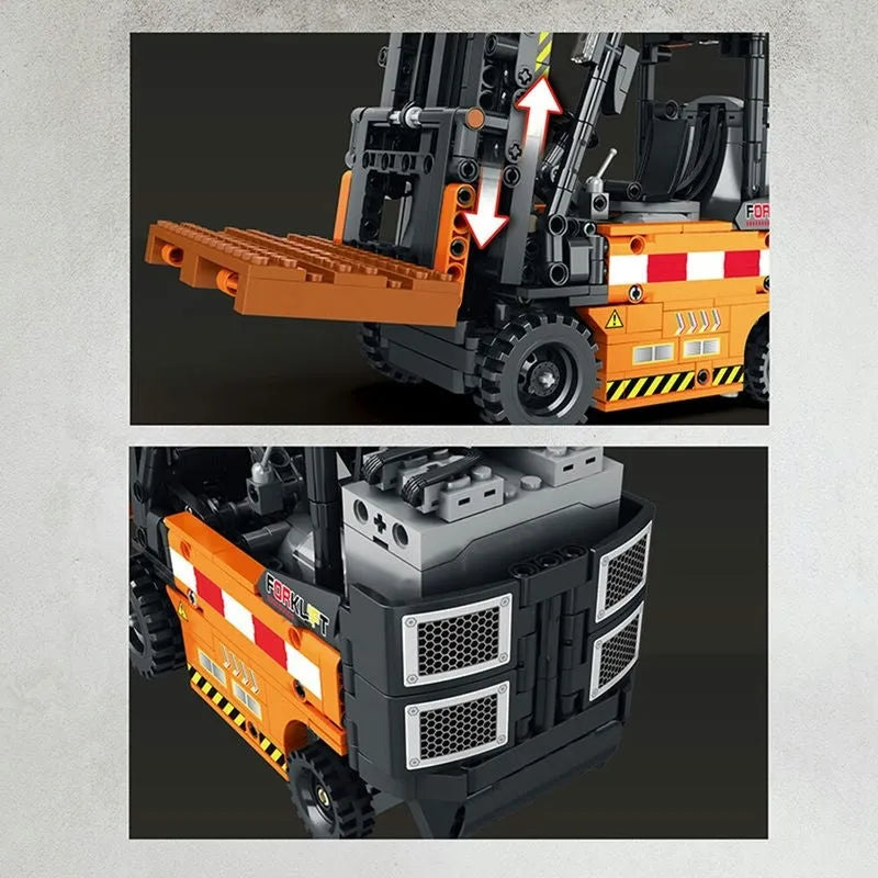 Building Blocks Tech MOC RC Motorized Forklift Truck Bricks Toys 22002 - 4