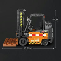 Thumbnail for Building Blocks Tech MOC RC Motorized Forklift Truck Bricks Toys 22002 - 3