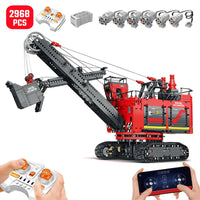 Thumbnail for Building Blocks Technical MOC 22014 RC APP Power Shovel Truck Bricks Toy - 1