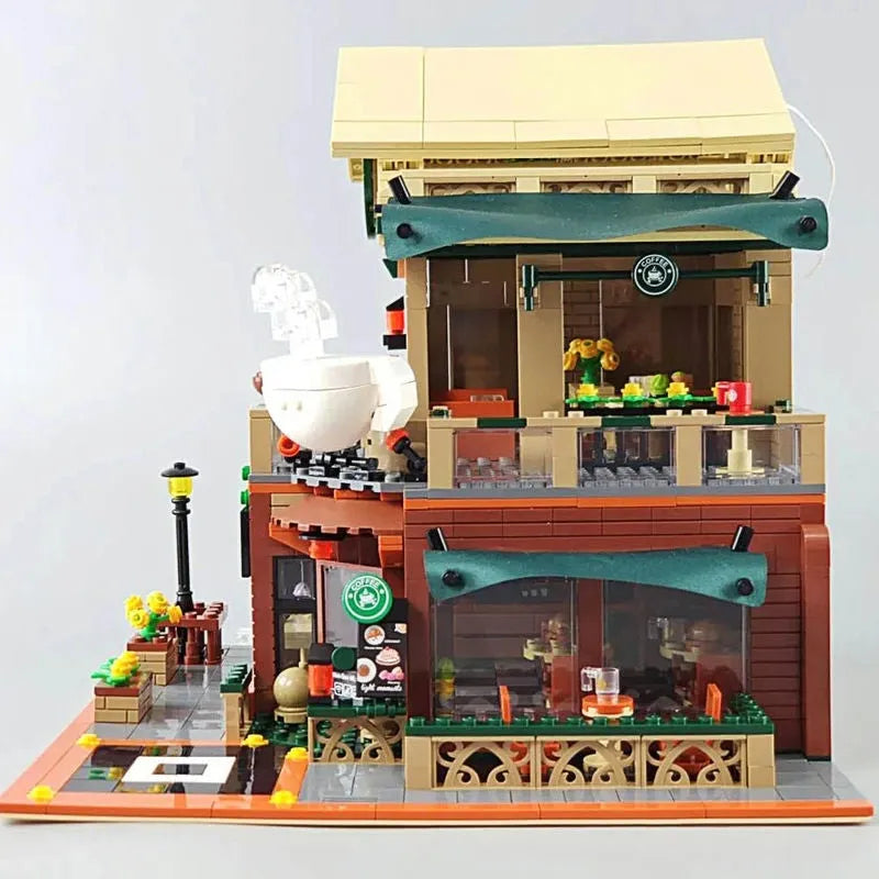 Building Blocks Creator Expert City MOC Luxury Coffee Shop Bricks Toy - 8