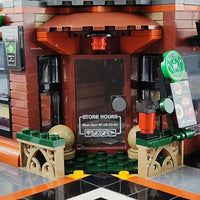 Thumbnail for Building Blocks Creator Expert City MOC Luxury Coffee Shop Bricks Toy - 7