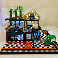 Thumbnail for Building Blocks Creator Expert City MOC Luxury Coffee Shop Bricks Toy - 5