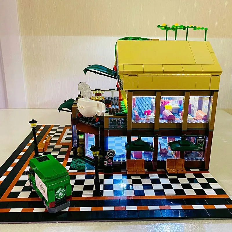 Building Blocks Creator Expert City MOC Luxury Coffee Shop Bricks Toy - 6