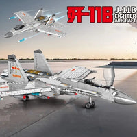 Thumbnail for Building Blocks Creator Expert MOC Military Aircraft J-11B Fighter Jet Bricks Toy - 3