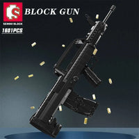 Thumbnail for Building Blocks Creator Military Weapon Heavy Duty Assault Rifle Bricks Toy Construction Set Toys - 3