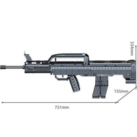 Thumbnail for Building Blocks Creator Military Weapon Heavy Duty Assault Rifle Bricks Toy Construction Set Toys - 1