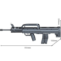 Thumbnail for Building Blocks Creator Military Weapon Heavy Duty Assault Rifle Bricks Toy - 1