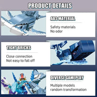 Thumbnail for Building Blocks Deep Sea Transforming Mecha Hunter Robot Bricks Toys Construction Set Toys - 4