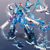 Thumbnail for Building Blocks Deep Sea Transforming Mecha Hunter Robot Bricks Toys Construction Set Toys - 3