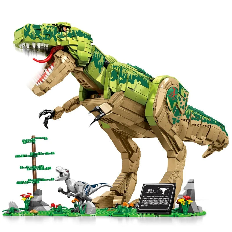 Building Blocks Jurassic Dinosaur World MOC Tyrannosaurus Rex Bricks Toy - 1