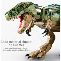 Thumbnail for Building Blocks Jurassic Dinosaur World MOC Tyrannosaurus Rex Bricks Toy - 8