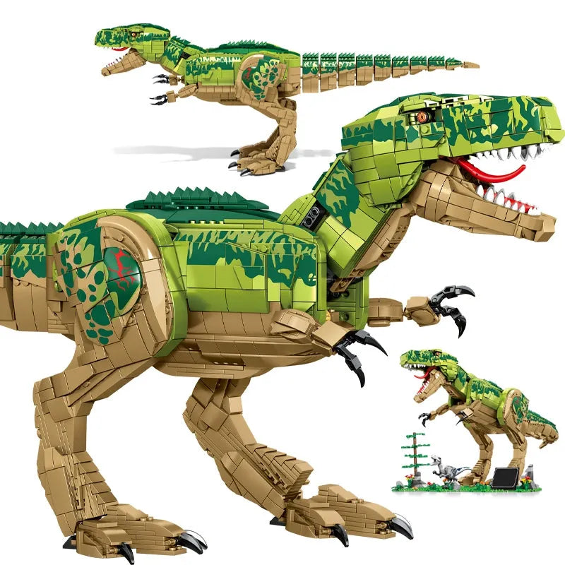 Building Blocks Jurassic Dinosaur World MOC Tyrannosaurus Rex Bricks Toy - 5