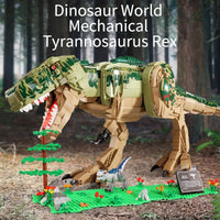 Thumbnail for Building Blocks Jurassic Dinosaur World MOC Tyrannosaurus Rex Bricks Toy Construction Set Toys - 2