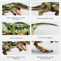 Thumbnail for Building Blocks Jurassic Dinosaur World MOC Tyrannosaurus Rex Bricks Toy - 4