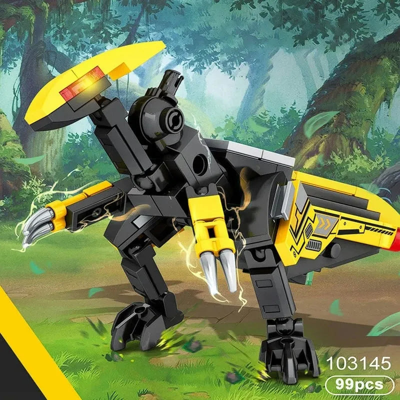 Building Blocks Mech Dinosaur Transformation Robot Bricks Kids Toys Construction Set Toys - 2