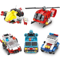 Thumbnail for Building Blocks Mecha Car Transformation City Robot Warrior Bricks Toys - 3