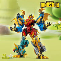 Thumbnail for Building Blocks Mecha Deformation Dinosaur Transformation Bricks Toys - 3