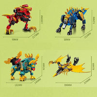 Thumbnail for Building Blocks Mecha Deformation Dinosaur Transformation Bricks Toys Construction Set Toys - 6