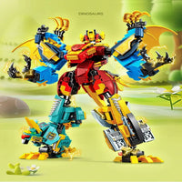 Thumbnail for Building Blocks Mecha Deformation Dinosaur Transformation Bricks Toys Construction Set Toys - 4