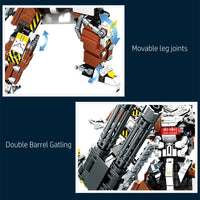 Thumbnail for Building Blocks Mecha MU2 Heavy Defense White Shark Robot Bricks Toy - 7