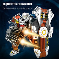 Thumbnail for Building Blocks Mecha MU2 Heavy Defense White Shark Robot Bricks Toy - 2