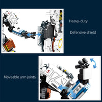 Thumbnail for Building Blocks Mecha MU2 Heavy Defense White Shark Robot Bricks Toy - 8
