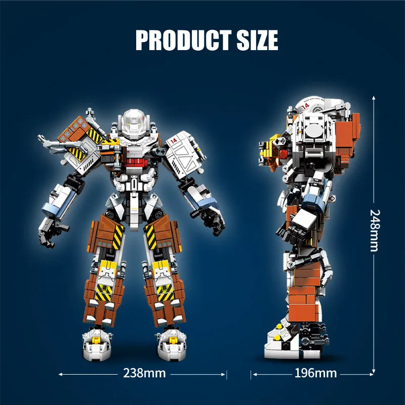 Mecha MU2 Heavy Defense White Shark Robot Bricks Toy