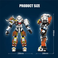 Thumbnail for Building Blocks Mecha MU2 Heavy Defense White Shark Robot Bricks Toy - 5