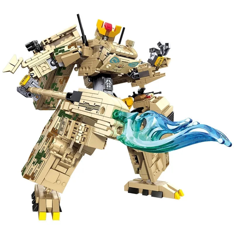Building Blocks Mecha Transformers Robot Battle Tank Deformation Bricks Toy - 3
