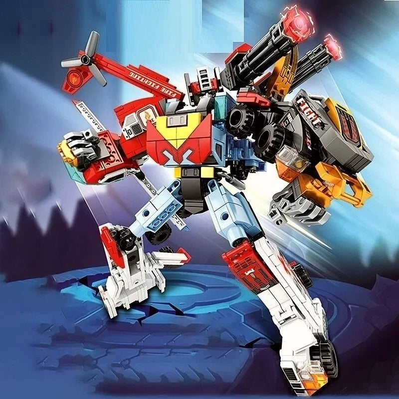Building Blocks Mecha Transforming Steel Robot Warrior Bricks Toy Construction Set Toys - 5