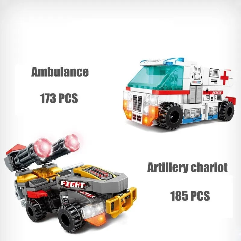 Building Blocks Mecha Transforming Steel Robot Warrior Bricks Toy Construction Set Toys - 7