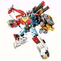 Thumbnail for Building Blocks Mecha Transforming Steel Robot Warrior Bricks Toy - 4
