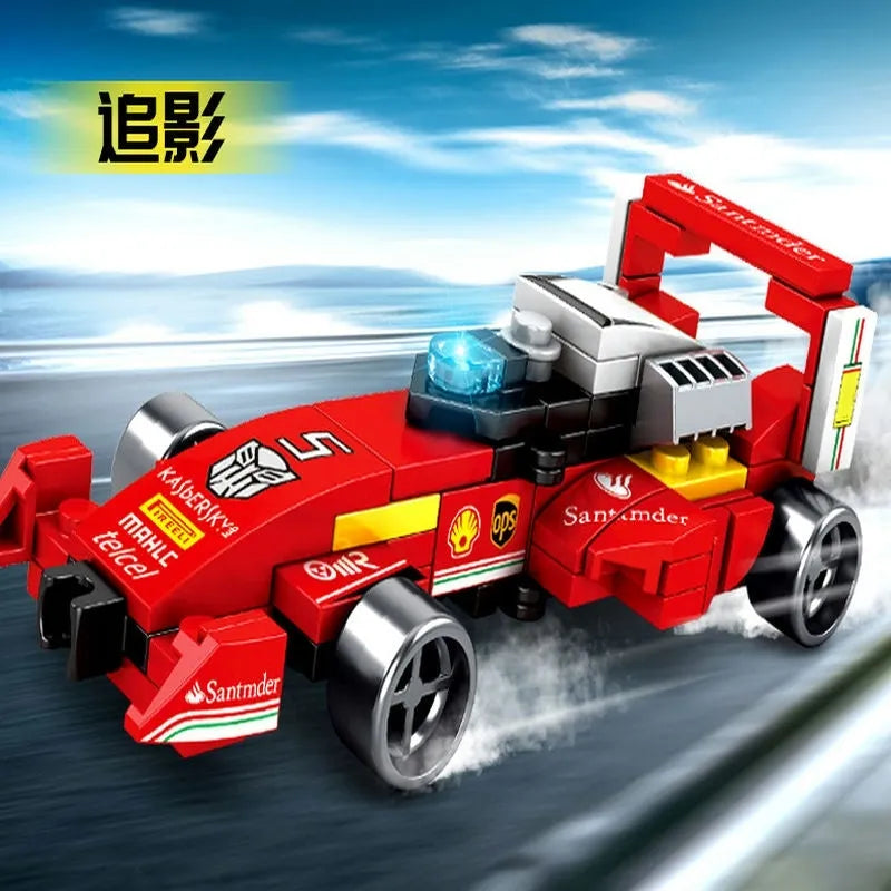 Building Blocks Mechanical Transformation Robot Racing Car Bricks Toy - 4