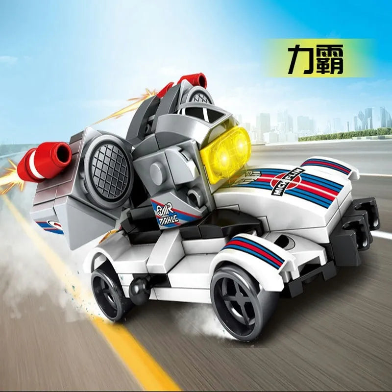 Building Blocks Mechanical Transformation Robot Racing Car Bricks Toy - 9