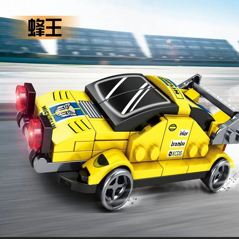 Building Blocks Mechanical Transformation Robot Racing Car Bricks Toy Construction Set Toys - 8