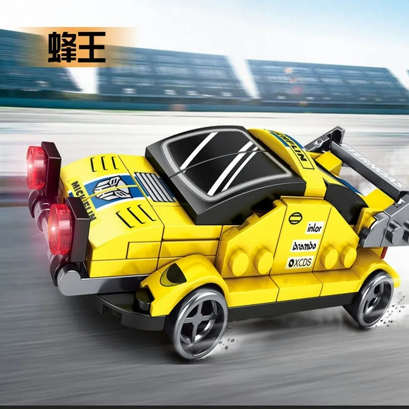 Building Blocks Mechanical Transformation Robot Racing Car Bricks Toy - 8