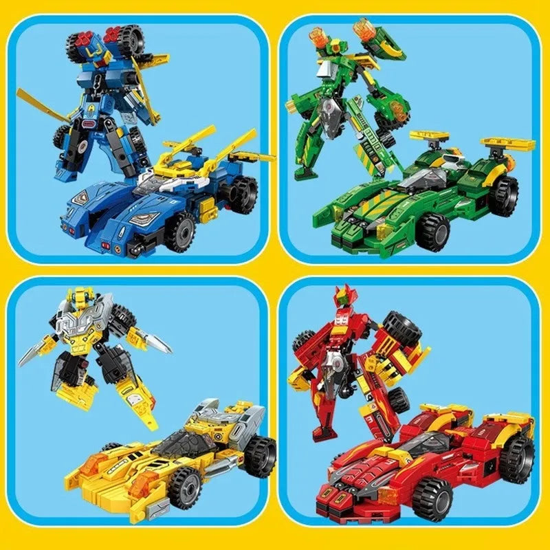 Building Blocks Mechanical Transformation Truck Car Robot Bricks Toy - 8