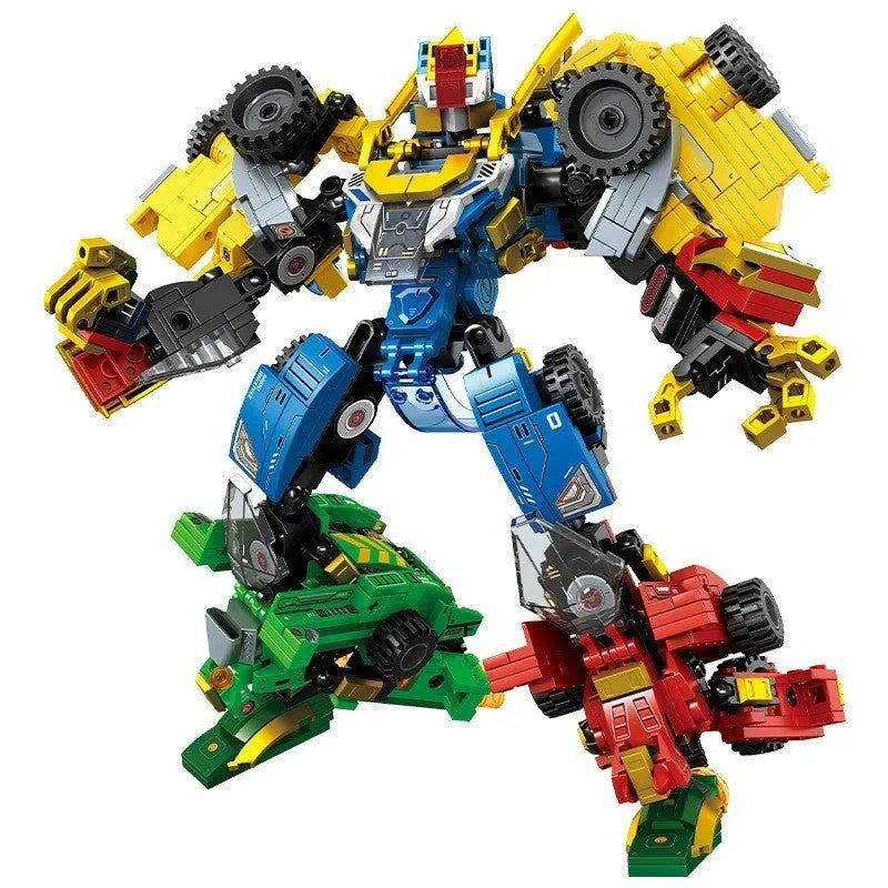 Building Blocks Mechanical Transformation Truck Car Robot Bricks Toy - 3