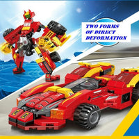 Thumbnail for Building Blocks Mechanical Transformation Truck Car Robot Bricks Toy - 7