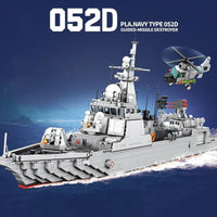 Thumbnail for Building Blocks Military 052D Missile Destroyer Warship Cruiser Bricks Toys - 8