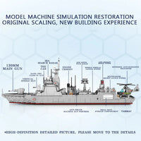 Thumbnail for Building Blocks Military 052D Missile Destroyer Warship Cruiser Bricks Toys - 3