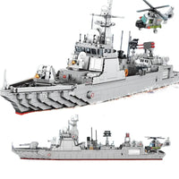 Thumbnail for Building Blocks Military 052D Missile Destroyer Warship Cruiser Bricks Toys - 1