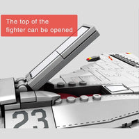 Thumbnail for Building Blocks Military Aircraft J-15 Carrier Fighter Jet Bricks Toy - 3