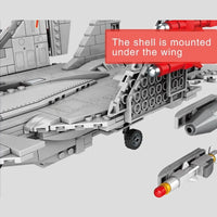 Thumbnail for Building Blocks Military Aircraft J-15 Carrier Fighter Jet Bricks Toy - 7