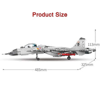 Thumbnail for Building Blocks Military Aircraft J-15 Carrier Fighter Jet Bricks Toy - 8