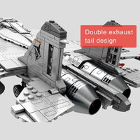 Thumbnail for Building Blocks Military Aircraft J-15 Carrier Fighter Jet Bricks Toy - 4