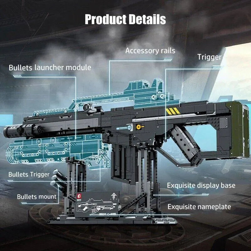 Building Blocks Military Heavy Duty SWAT Assault Rifle Bricks Toy - 4