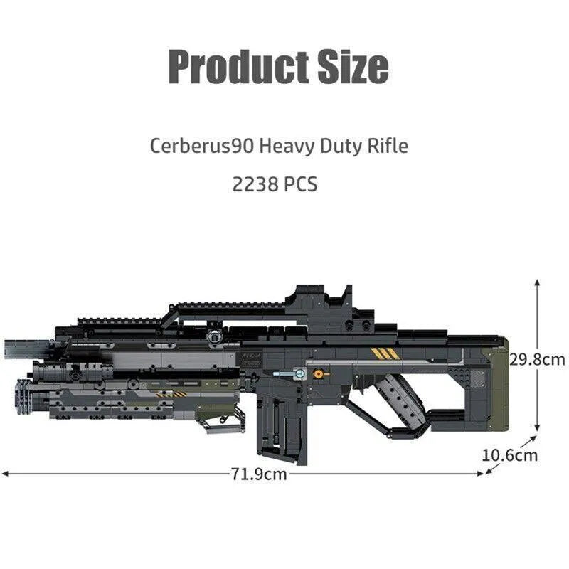 Building Blocks Military Heavy Duty SWAT Assault Rifle Bricks Toy - 6