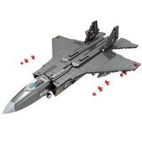 Thumbnail for Building Blocks Military MOC FC - 31 Fighter Aircraft Jet Bricks Toy - 1