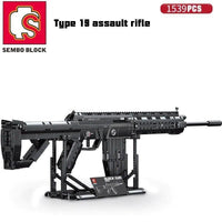 Thumbnail for Building Blocks Military MOC Heavy Duty SMG Combat Rifle Bricks Toy - 7